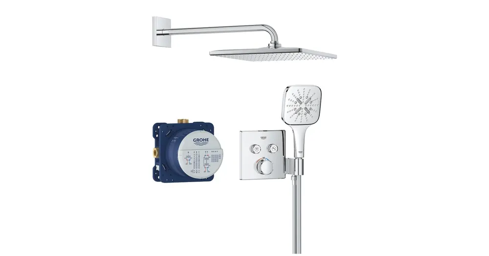 Különleges ajánlat Grohe Grohtherm SmartControl Rejtett zuhanyrendszer Rainshower Mono 310 Cube fejzuhannyal 34865000
