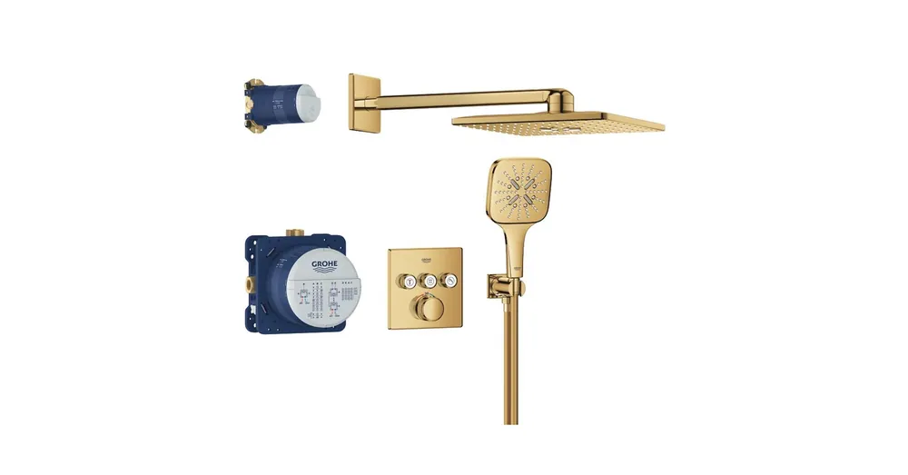 Nézd meg most Grohe Grohtherm SmartControl Rejtett zuhanyrendszer Rainshower SmartActive 310 Cube fejzuhannyal 34864GL0