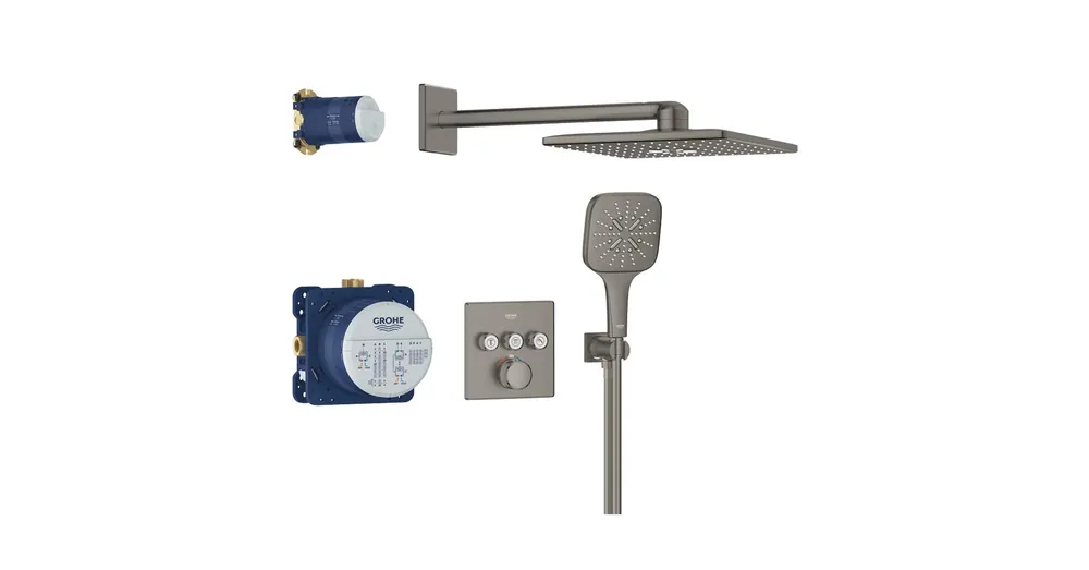 Grohe Grohtherm SmartControl Rejtett zuhanyrendszer Rainshower SmartActive 310 Cube fejzuhannyal 34864AL0 Kiárusítás