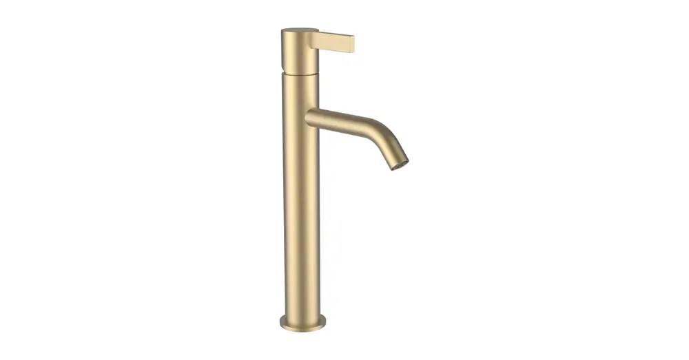 LAUFEN Kartell LAUFEN Egykaros mosdó csaptelep, rögzített 125 mm-es kifolyócsővel, átfolyás 5,3 l/perc, húzórudas lefolyószelep nélkül, PVD halvány arany matt H3113380831201 Legnépszerűbb