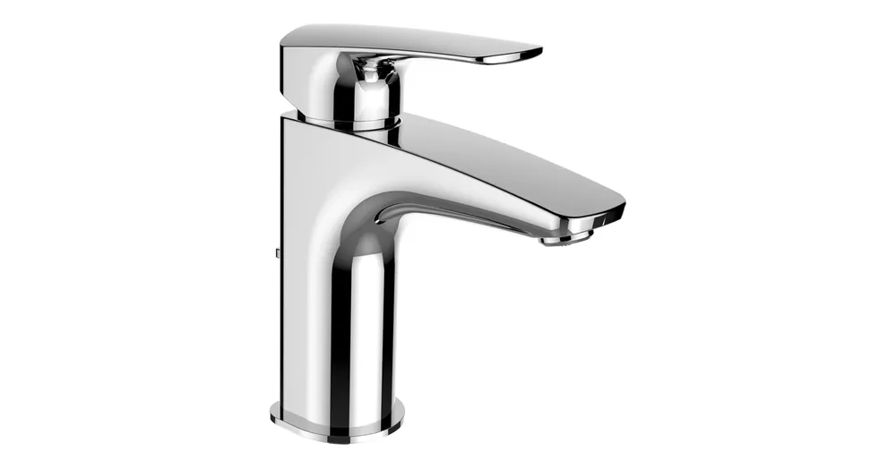 Végkiárusítás LAUFEN LAURIN Egykaros csaptelep, kifolyócső hossza 106 mm, rögzített kifolyó, króm húzórudas lefolyószeleppel HF500701100000