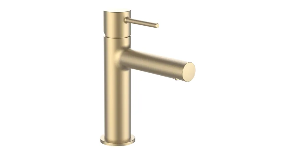 Szuper ajánlat LAUFEN Twinplus slim Mosdó csaptelep, 110 mm kiállású fix kifolyóval, húzórudas lefolyószelep nélkül, PVD halvány arany matt HF505402462000
