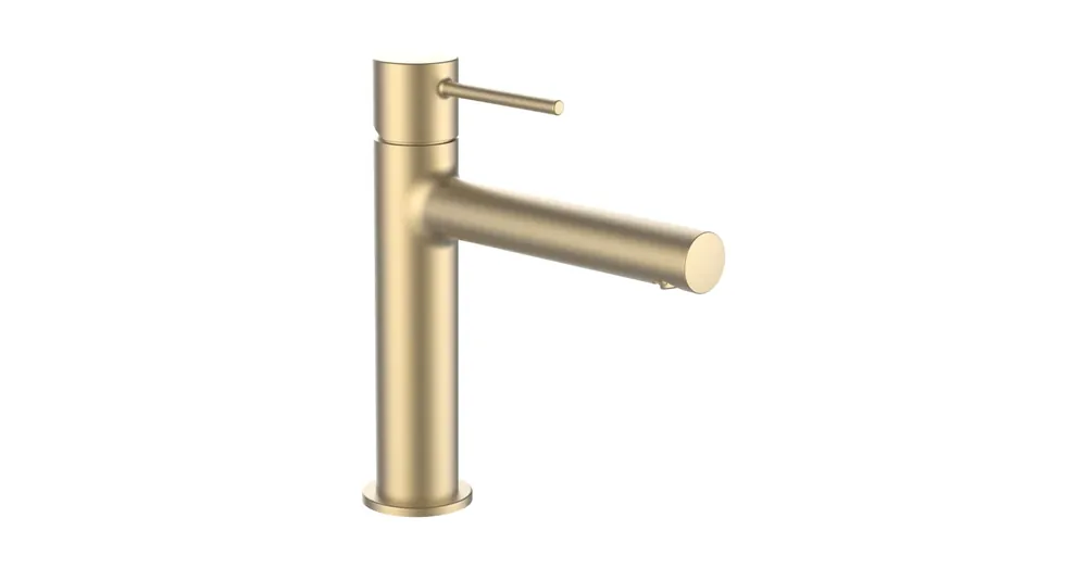 Kedvezmény LAUFEN Twinplus slim Mosdó csaptelep, 140 mm kiállású fix kifolyóval, húzórudas lefolyószelep nélkül, PVD halvány arany matt HF505404462000