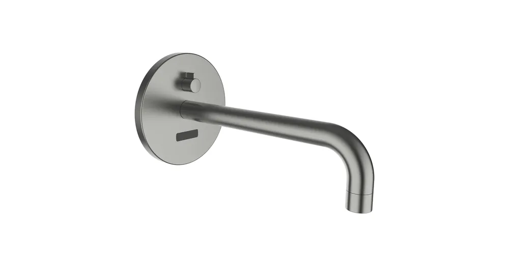LAUFEN Twintronic Falba épített Falba épített elektronikus mosdó keverő csaptelep, hálózati adapterrel, IR érzékelőkkel, 225 mm kiállással, fix kifolyó, Simibox Standard & Simibox Light-hoz, PVD szálhúzott rozsdamentes acél HF707024423000 Kiárusítás