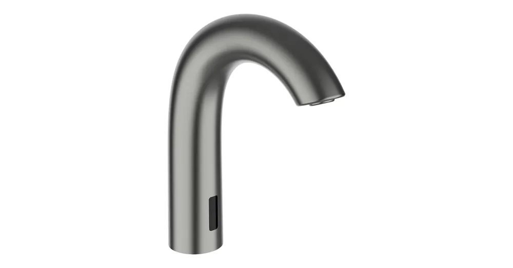 Expressz szállítás LAUFEN Curvetronic Washbasin tap, with electronic control, for connection to cold or mixed water, projection 135 mm, fixed spout, mains operated (230V), without pop-up waste, with Bluetooth adapter, PVD brushed stainless steel HF707154423000