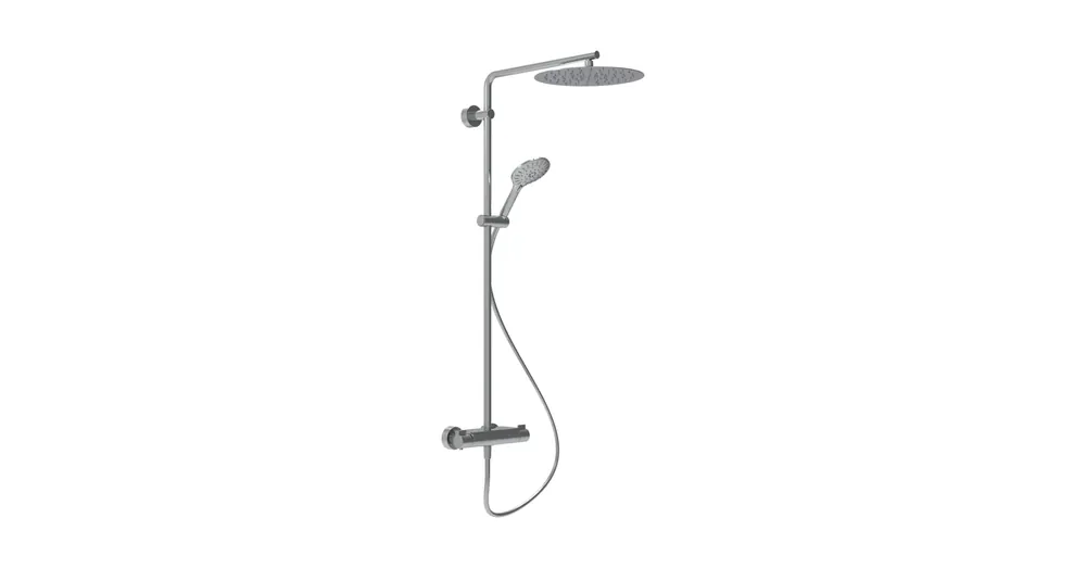 Outlet LAUFEN Vivid Termosztátos zuhanyzó, króm fehér üveglappal a testen, zuhanyfej átméröje 300 mm, kiegészítökkel HF905452100630