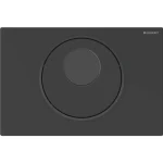 Olcsóbb Geberit Sigma10 érintésmentes működtetőlap 2 öblítéshez, easy-to-clean, matt fekete/fekete 115.856.16.6