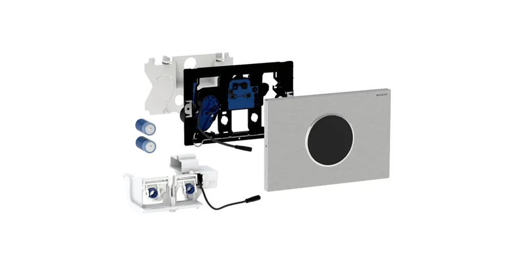 Geberit Sigma10 érintésmentes működtetőlap, elektronikus működtetéssel, elemes, 2 mennyiséges öblítés, szálcsiszolt 115.909.SN.6 Gyors szállítás
