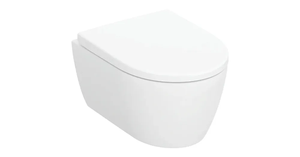Biztonságos fizetés Geberit iCon mélyöblítésű fali WC készlet WC-ülőkével, rövidített kivitel, Rimfree, matt fehér 502.381.JT.1