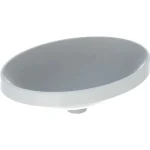 Geberit VariForm beépíthető mosdó 55 cm, ovális, túlfolyó nélkül, alul mázas 500.719.01.2 Azonnal elérhető