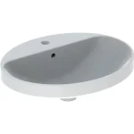 Biztonságos vásárlás Geberit VariForm beépíthető mosdó 55 cm, ovális, csaplyuk-peremmel, túlfolyóval, alul mázas 500.721.01.2
