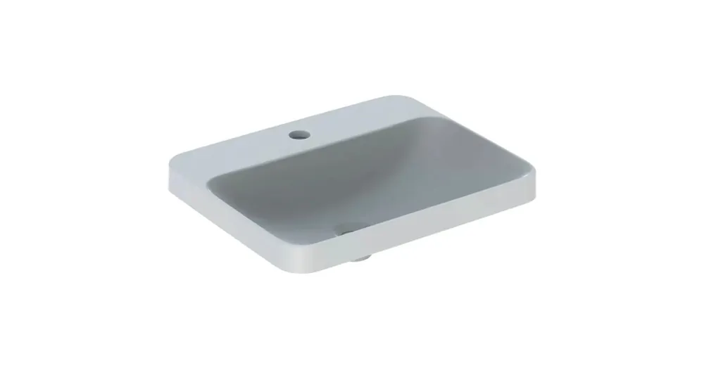 Bestseller Geberit VariForm beépíthető szögletes mosdó 55 cm, csaplyuk-peremmel, túlfolyó nélkül 500.742.01.2