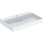 Geberit One mosdó hátsó lefolyóval 75x48 cm csaplyukkal és túlfolyó nélkül, KeraTect, fehér 505.036.00.1 Nézd meg most