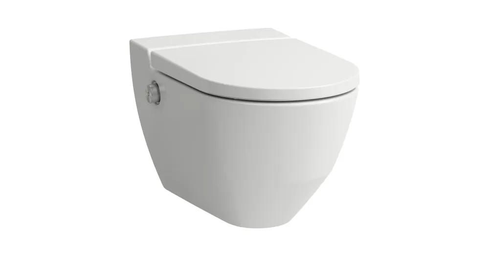 LAUFEN CLEANET NAVIA Bidés WC 'rimless', fali, mélyöblítésű, öblítőperem nélkül, ülökével, Fehér LCC Active bevonattal H820601A000001 Gyors kiszállítás
