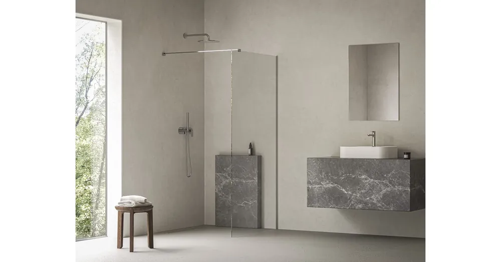 Végkiárusítás Ravak Walk-In Air Wall zuhanykabin 120, krómhatású+transparent GW9WG0C00Z1C