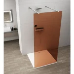 Ajánlat SAPHO ESCA CHROME Walk-in zuhanyfal, szabadonálló, barna üveg, 1300mm (ES1513-05)