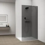 Szuper akció SAPHO ESCA WHITE MATT Walk-in zuhanyfal, falra szerelhető, füst üveg, 900mm (ES1290-03)