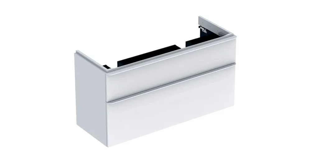 Geberit Smyle Square alsó szekrény dupla mosdóhoz fiókkal 118,4x47 cm, magasfényű fehér 500.356.00.1 Biztonságos fizetés