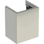 Geberit Smyle Square alsó szekrény kézmosóhoz ajtóval 49,2x40,6 cm, magasfényű homokszürke 500.364.JL.1 Népszerű