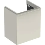 Geberit Smyle Square alsó szekrény kézmosóhoz ajtóval 53,6x43,3 cm, magasfényű homokszürke 500.365.JL.1 Biztonságos fizetés