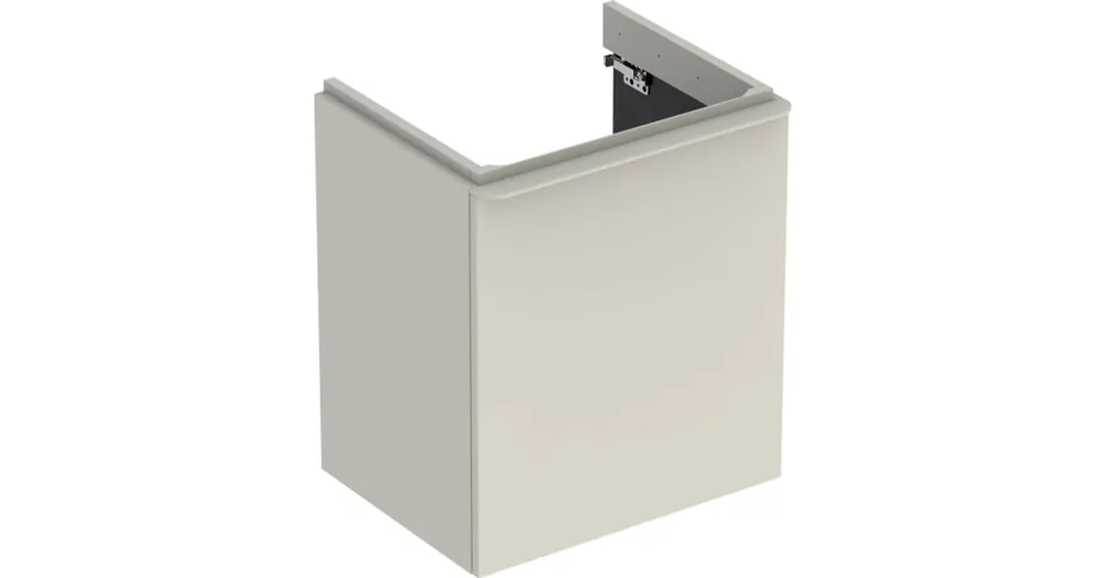 Geberit Smyle Square alsó szekrény kézmosóhoz ajtóval 53,6x43,3 cm, magasfényű homokszürke 500.365.JL.1 Biztonságos fizetés