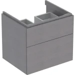 Árengedmény Geberit Xeno² alsó szekrény mosdóhoz 58x46,2 cm, két fiókkal, faerezetes szürke 500.506.43.1