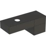 Geberit VariForm alsó szekrény pultra ültethető mosdóhoz 135x51 cm, 3 fiókkal, pakolófelülettel, matt láva 501.190.00.1 Biztonságos fizetés