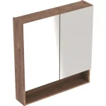 Korlátozott ajánlat Geberit Selnova Square 2 ajtós tükrös szekrény 58,8x85 cm, hikoridió 501.266.00.1