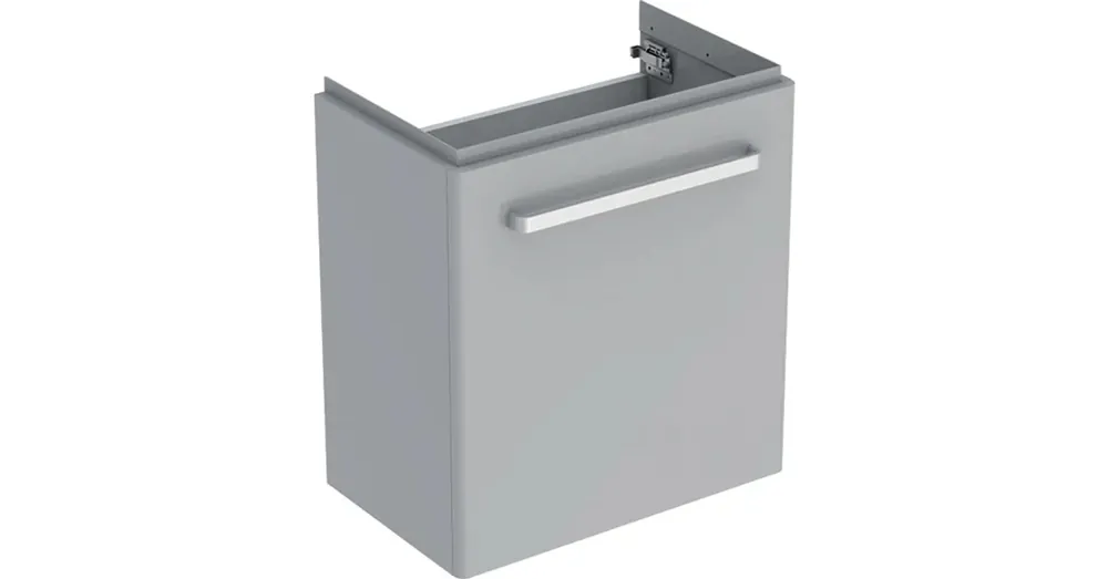 Vedd meg most Geberit Selnova Compact 1 ajtós alsó szekrény mosdóhoz 60 cm, szerviztérrel, fényezett világosszürke 501.615.42.1