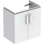 Geberit Selnova Compact 2 ajtós alsó szekrény mosdóhoz 65 cm, szerviztérrel, fényezett fehér 501.956.01.1 Utolsó esély