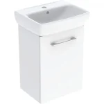 Geberit Selnova Square 1 ajtós 36x28x65,2 cm mosdószekrény kerámia kézmosóval, fehér 502.742.00.1 Korlátozott ajánlat