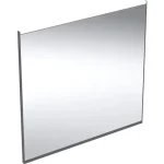 Szuper ajánlat Geberit Option Plus Square tükör 75x70 cm, közvetlen és közvetett világítással, matt fekete 502.782.14.1