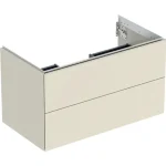 Outlet Geberit One alsó szekrény mosdóhoz 2 fiókkal 88,8x47 cm, magasfényű homokszürke 505.263.00.4