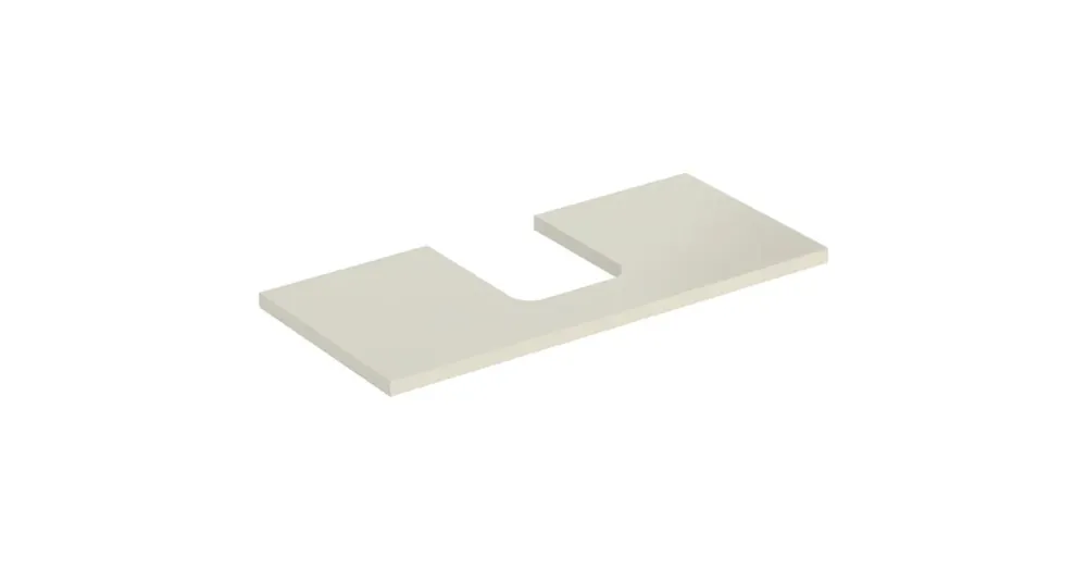 Geberit One mosdópult középső kivágással, pultra ültethető tálformájú mosdóhoz 105x47 cm, magasfényű homokszürke 505.274.00.4 Rendeld meg most