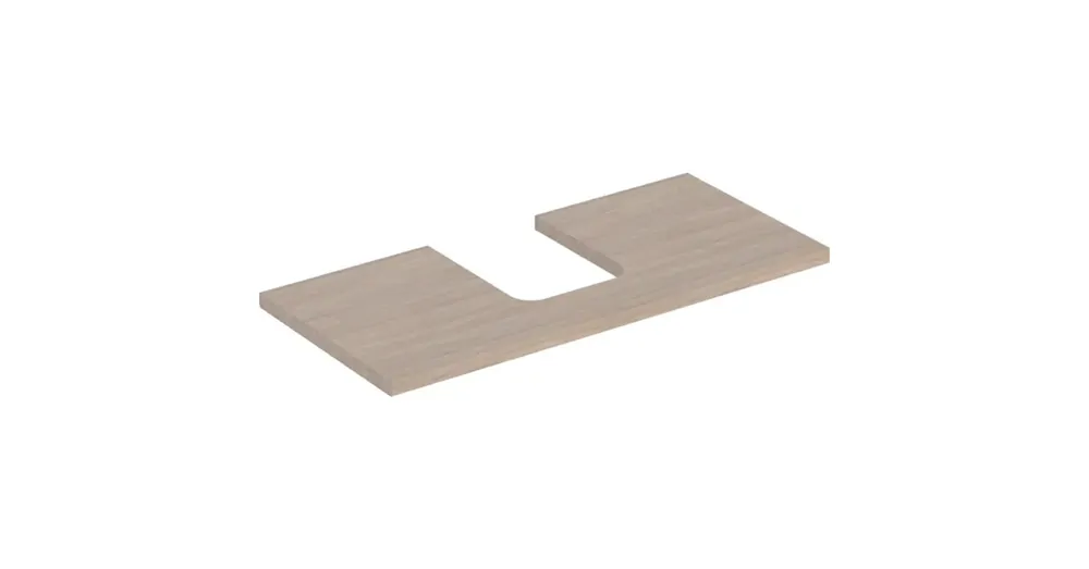 Olcsó Geberit One mosdópult középső kivágással, pultra ültethető tálformájú mosdóhoz 105x47 cm, tölgy 505.274.00.5