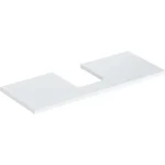 Prémium Geberit One mosdópult középső kivágással, pultra ültethető tálformájú mosdóhoz 120x47 cm, magasfényű fehér 505.275.00.1