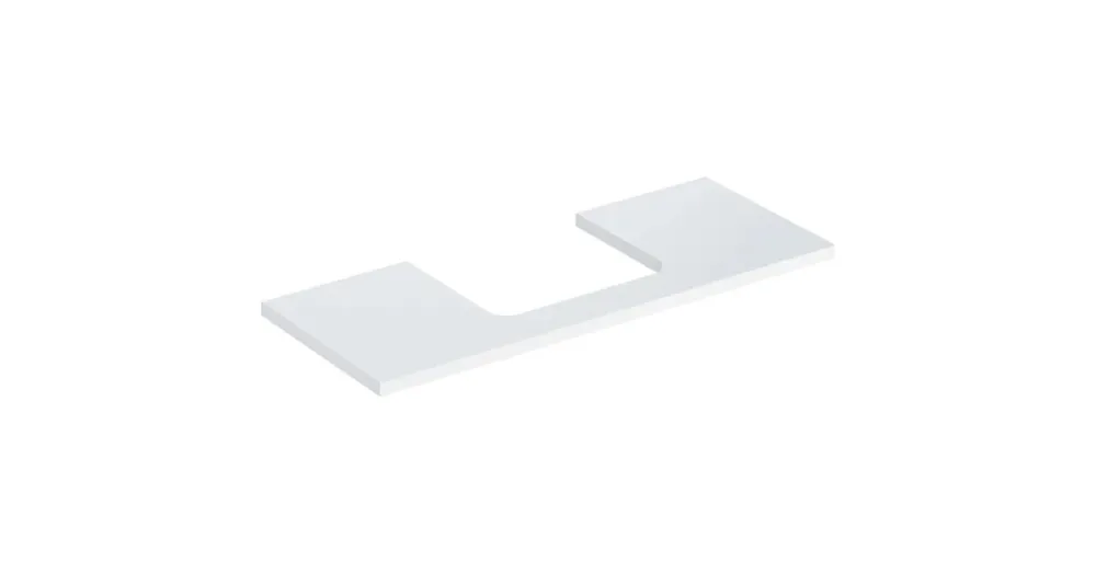 Geberit One mosdópult középső kivágással, pultra ültethető mosdóhoz 120x47 cm, magasfényű fehér 505.285.00.1 Nézd meg most