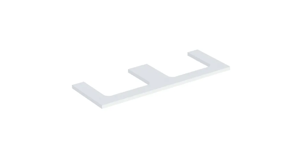 Geberit One mosdópult kivágással, két pultra ültethető mosdóhoz 135x47 cm, matt fehér 505.286.00.2 Vedd meg online