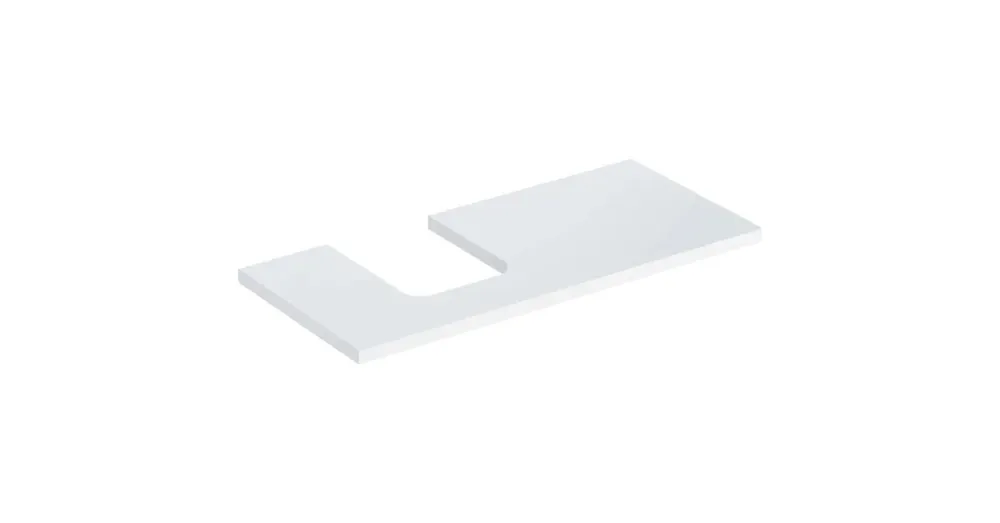Geberit One mosdópult bal oldali kivágással 105x47 cm, pultra ültethető tálformájú mosdóhoz, magasfényű fehér 505.294.00.1 Olcsó