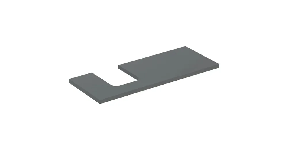 Geberit One mosdópult bal oldali kivágással 120x47 cm, pultra ültethető tálformájú mosdóhoz, matt láva 505.295.00.3 Gyors kiszállítás