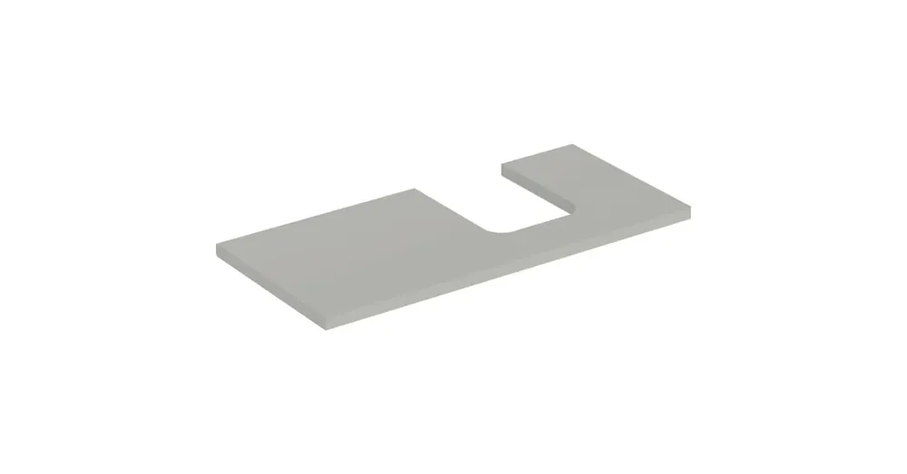 Kedvezményes ár Geberit One mosdópult jobb oldali kivágással 105x47 cm, pultra ültethető tálformájú mosdóhoz, matt greige 505.314.00.7