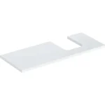Szuper akció Geberit One mosdópult jobb oldali kivágással 120x47 cm, pultra ültethető tálformájú mosdóhoz, magasfényű fehér 505.315.00.1