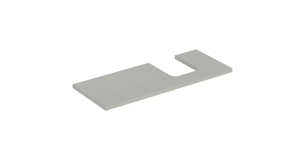 Olcsó Geberit One mosdópult jobb oldali kivágással 120x47 cm, pultra ültethető tálformájú mosdóhoz, matt greige 505.315.00.7
