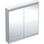 Geberit One 2 ajtós tükrös szekrény ComfortLight világítással 90x90 cm, eloxált alumínium 505.803.00.1 Olcsóbb
