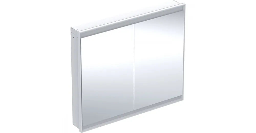 Biztonságos fizetés Geberit One 2 ajtós tükrös szekrény ComfortLight világítással 105x90 cm, fehér 505.804.00.2