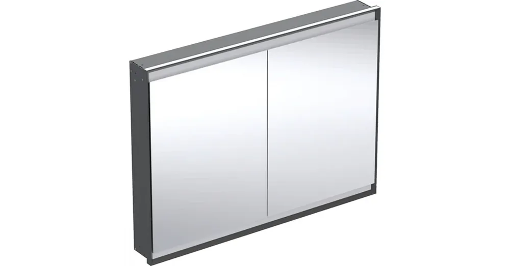 Geberit One 2 ajtós tükrös szekrény ComfortLight világítással 120x90 cm, matt fekete 505.805.00.7 Gyors kiszállítás