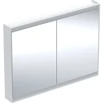 Kiárusítás Geberit One tükrös szekrény két ajtóval 120x90 cm, világítással, fehér 505.815.00.2