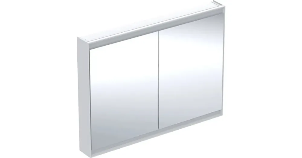Kiárusítás Geberit One tükrös szekrény két ajtóval 120x90 cm, világítással, fehér 505.815.00.2