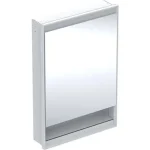 Outlet Geberit One jobbra nyíló tükrös szekrény polccal és világítással 60x90 cm, fehér 505.821.00.2