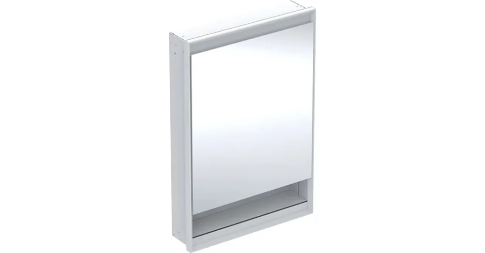 Outlet Geberit One jobbra nyíló tükrös szekrény polccal és világítással 60x90 cm, fehér 505.821.00.2